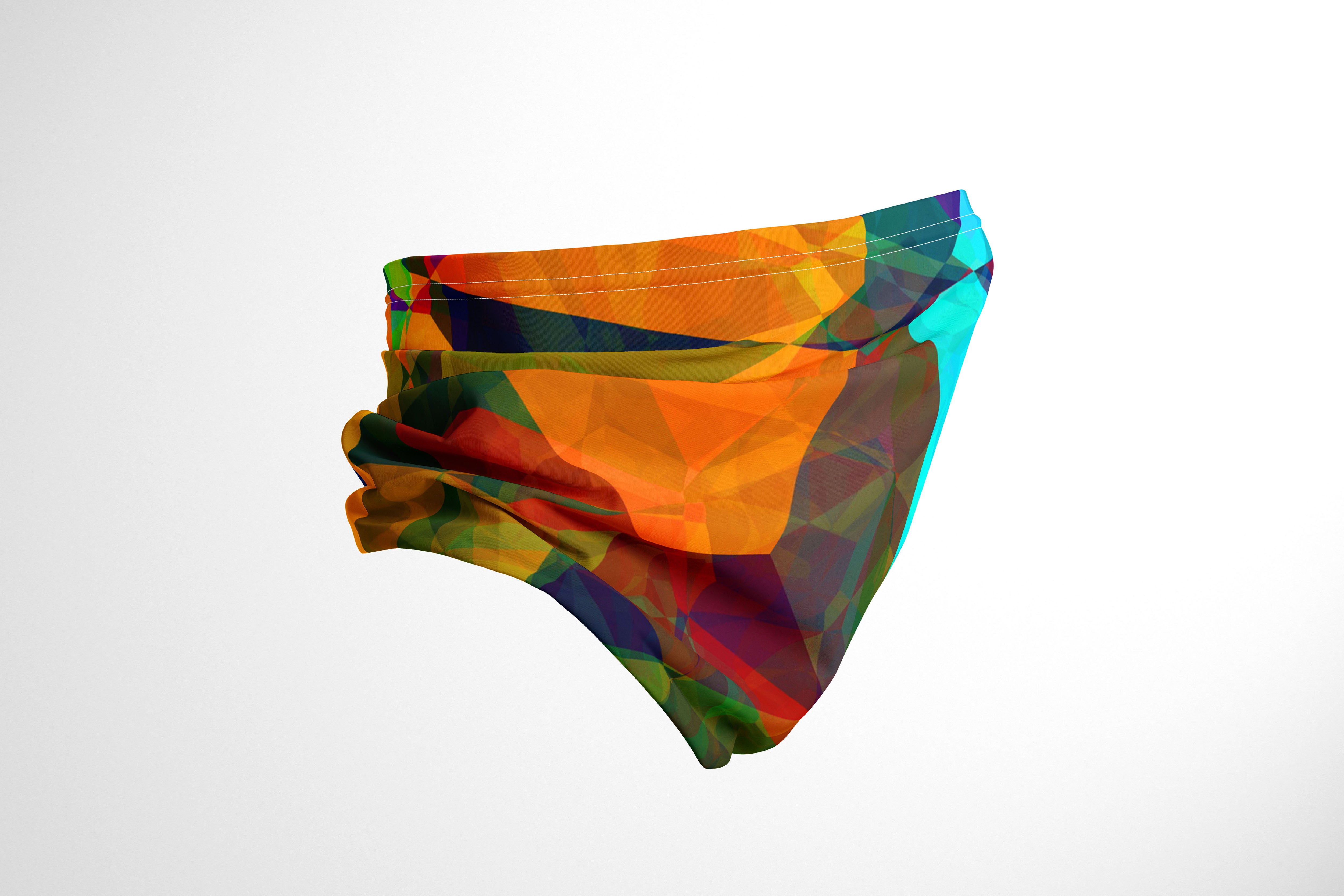 Colour polygon multifunctional scarf